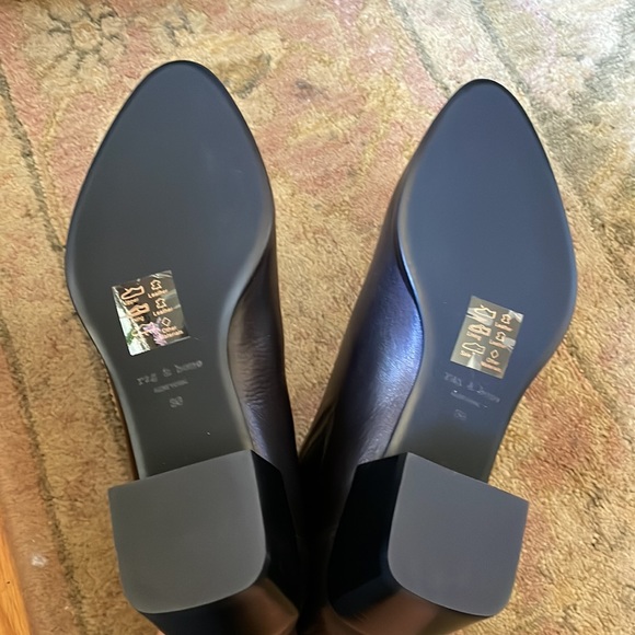 NWOT rag and bone black leather heels - Picture 4 of 8